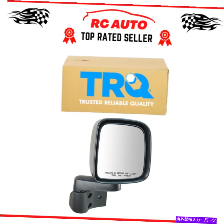 USミラー TRQ折りたたみマニュアルサイドビューミラー助手席側右手RHラングラー用 TRQ Folding Manual Side View Mirror Passenger Side Right Hand RH for Wrangler【並行輸入品】
