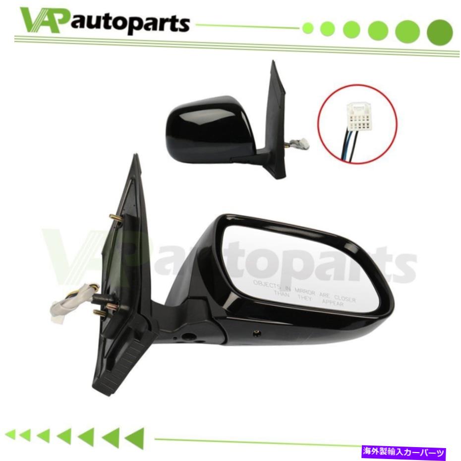 USミラー フィット2004-2010トヨタシエナ右サイドミラーブラックマニュアルフォールドパワー加熱 Fits 2004-2010 TOYOTA SIENNA Right Side Mirror Black Manual Fold Power Heated【並行輸入品】