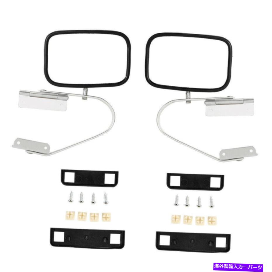 USミラー 88-96フォードFスーパーデューティトラック用のステンレススチールマニュアルサイドビューミラーペア Stainless Steel Manual Side View Mirrors Pair for 88-96 Ford F Super Duty Truck【並行輸入品】