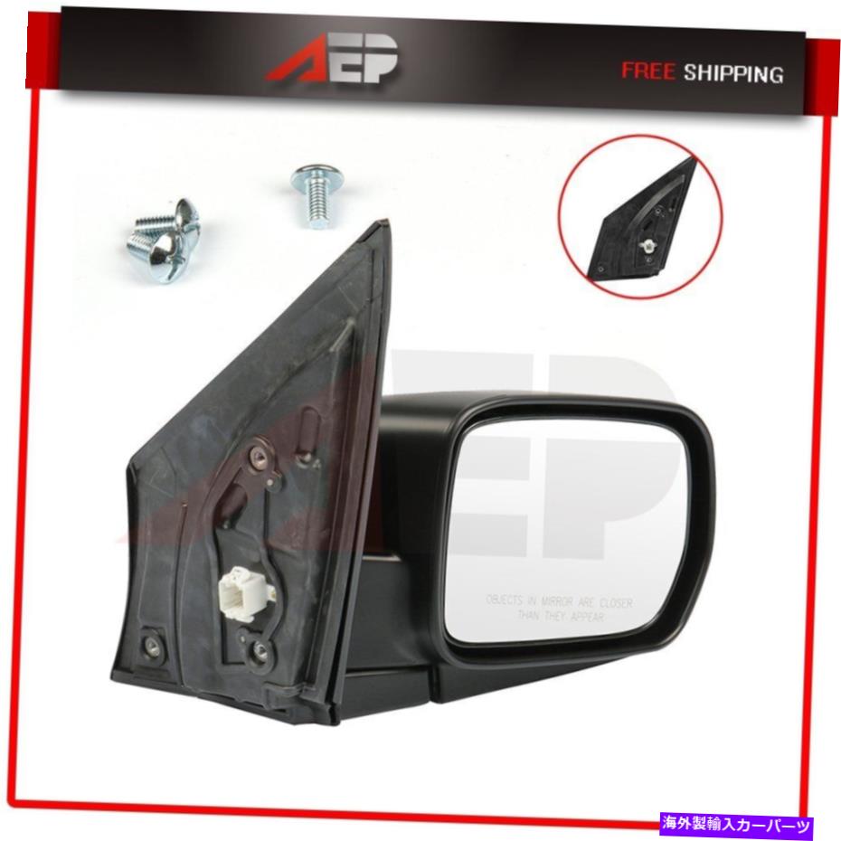 USミラー 2003年から2008年のホンダパイロット右サイド??ミラーブラックの電力加熱マニュアルフォールド Power Heated Manual Fold For 2003-2008 Honda Pilot Right Side Mirror Black【並行輸入品】