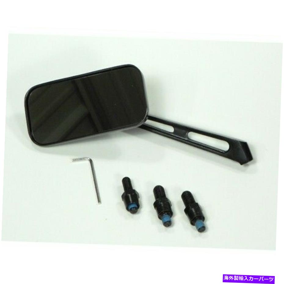 USミラー サイドミラー、ビレットアームを備えた長方形、黒、それぞれ、砂丘＆VW Side Mirror, Rectangular with Billet Arm, Black, Each, Dunebuggy & VW【並行輸入品】 38,396円