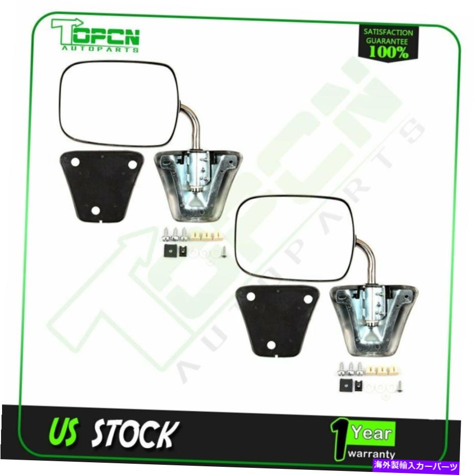 USミラー Chevy GMCピックアップブレザーペアセットのクロムサイドビューリアマニュアルミラー Chrome Side View Rear Manual Mirrors For Chevy GMC Pickup Blazer Pair Set【並行輸入品】