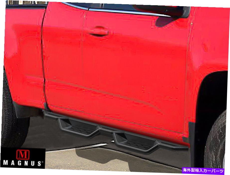 Nerf Bar 15-22コロラドキャニオンエクステンデッドキャブ用の黒いサイドステップナーフバー Black Side Step Nerf Bars For 15-22 Colorado Canyon Extended Cab【並行輸入品】