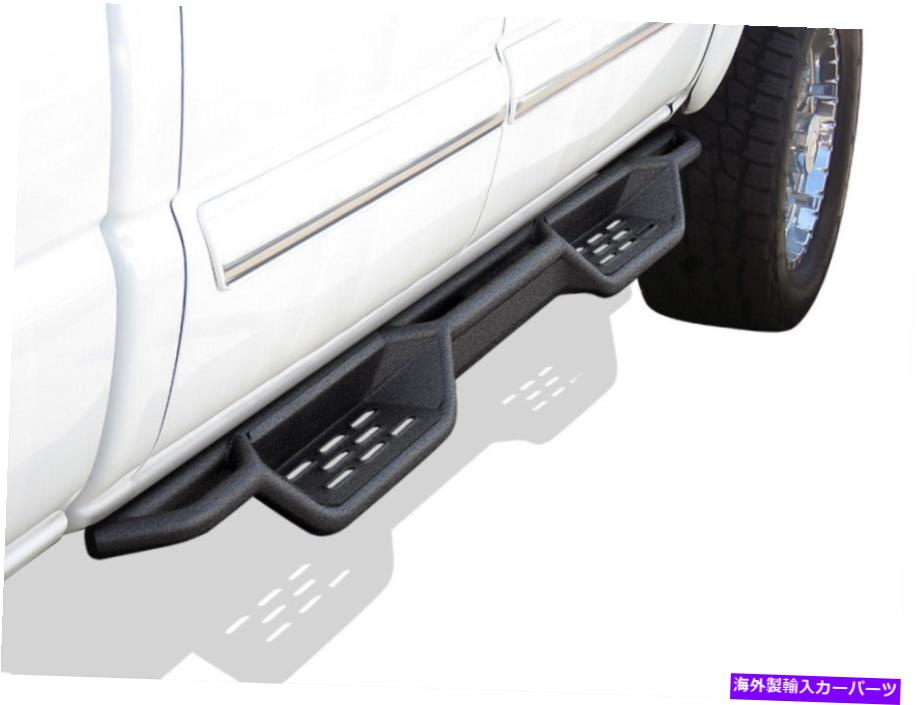 Nerf Bar 01-07のブラックサイドステップナーフバー Black Side Step Nerf Bars For 01-07 Chevy Silverado GMC Sierra Crew Cab【並行輸入品】