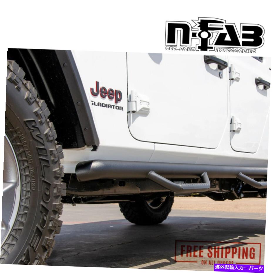 Nerf Bar n-fab epyxキャブの長さテクスチャブラックナーフバーは2020-2021ジープ剣闘士に適合します N-Fab EPYX Cab Length Textured Black Nerf Bars Fits 2020-2021 Jeep Gladiator【並行輸入品】