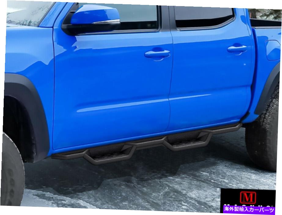 Nerf Bar 07-21トヨタツンドラクルーマックスキャブのブラックサイドステップナーフバー Black Side Step Nerf Bars For 07-21 Toyota Tundra CrewMax Cab【並行輸入品】