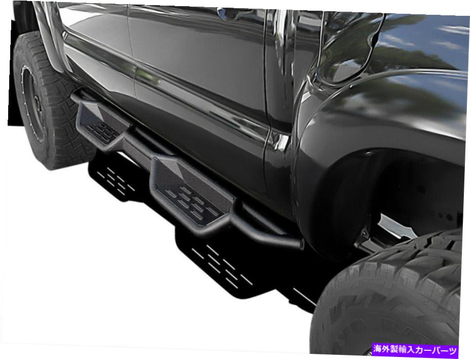 Nerf Bar 05-22トヨタタコマダブルキャブクルーキャブのためのブラックサイドステップナーフバー Black Side Step Nerf Bars For 05-22 Toyota Tacoma Double Cab Crew Cab【並行輸入品】