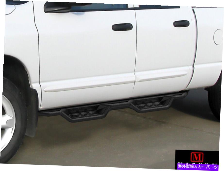 Nerf Bar 02-08のブラックナーフバーステップダッジラム1500 2500 3500クアッドキャブ Black Nerf Bar Steps For 02-08 Dodge Ram 1500 2500 3500 Quad Cab【並行輸入品】
