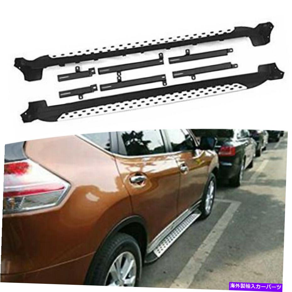 Nerf Bar ドアサイドステップナーフバーランニングボードは日産ローグX-Trail 2014-2021に適合します Door Side Step Nerf Bar Running Board Fits for Nissan Rogue X-Trail 2014-2021【並行輸入品】