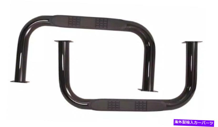 Nerf Bar 頑丈なリッジ11504.01 66-75ジープCJ5用ブラックパウダーコーティングナーフバースチール Rugged Ridge 11504.01 Black Powder Coated Nerf Bars Steel for 66-75 Jeep CJ5【並行輸入品】