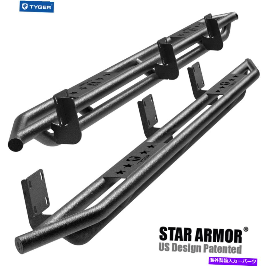 Nerf Bar タイガースターアーマーフィット99-16 F250/F350スーパークルーキャブブラックステップナーフバー TYGER Star Armor Fit 99-16 F250/F350 Super Crew Cab Black Step Nerf Bars【並行輸入品】
