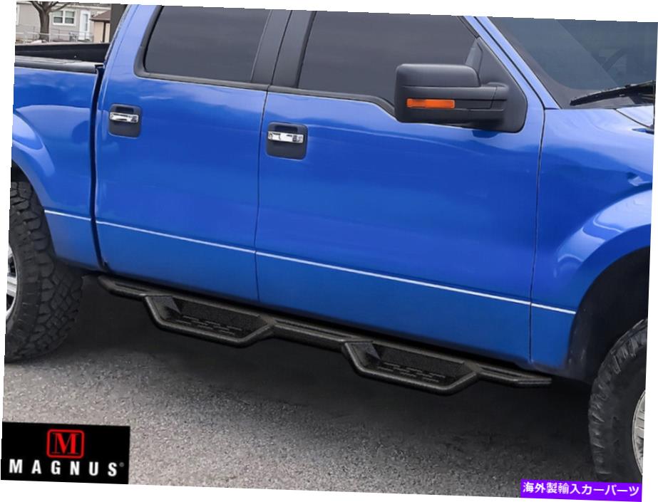 Nerf Bar 09-14フォードF150スーパークルーキャブのブラックナーフバーステップ Black Nerf Bar Steps For 09-14 Ford F150 SuperCrew Cab【並行輸入品】