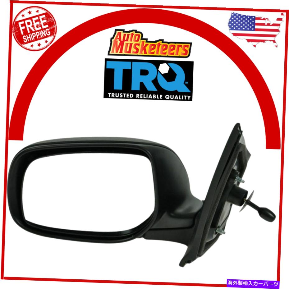 USミラー TRQマニュアルサイドビューミラードライバーは06-12トヨタヤリスセダンのためにLHを去った TRQ Manual Side View Mirror Driver Left LH for 06-12 Toyota Yaris Sedan【並行輸入品】