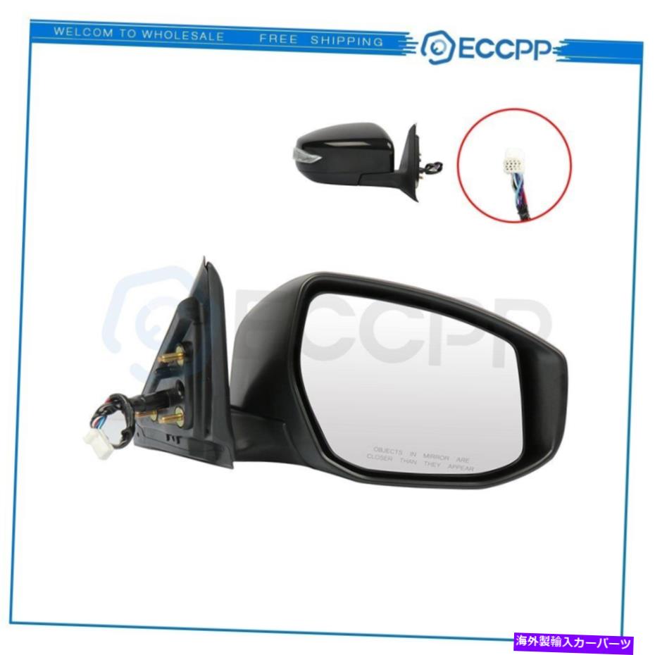 USミラー 13-18のECCPP日産Altima3.5 RHブラックシグナルランプフォールドパワー加熱ミラー ECCPP For 13-18 NISSAN ALTIMA3.5 RH Black SIGNAL LAMP Fold Power Heated Mirror【並行輸入品】