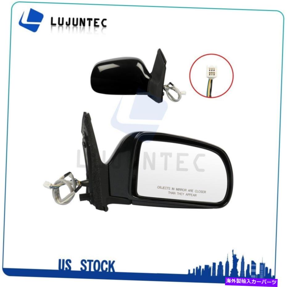 USミラー （右）98-03の黒と滑らかな鏡 (Right) Black&Smooth Mirror For 98-03 Toyota Sienna Power Heated+Manual Fold【並行輸入品】