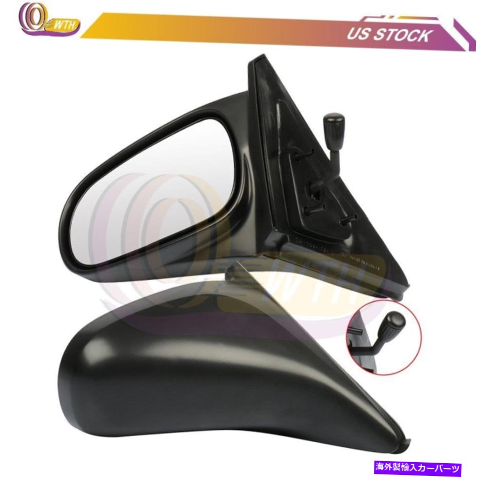 USミラー 1996年から2000年のマニュアルミラー Manual Mirrors For 1996-2000 Honda Civic Black Textured Non-folding Textured L+R【並行輸入品】 38,396円