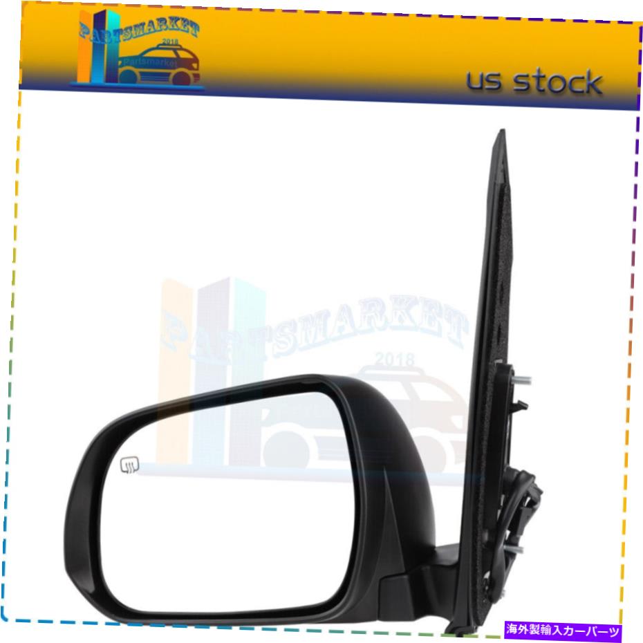 USミラー ドアミラーパワー加熱された滑らかなブラックLHドライバーサイドフィット2011-17トヨタシエナ Door Mirror Power Heated Smooth Black LH Driver Side Fits 2011-17 Toyota SIENNA【並行輸入品】
