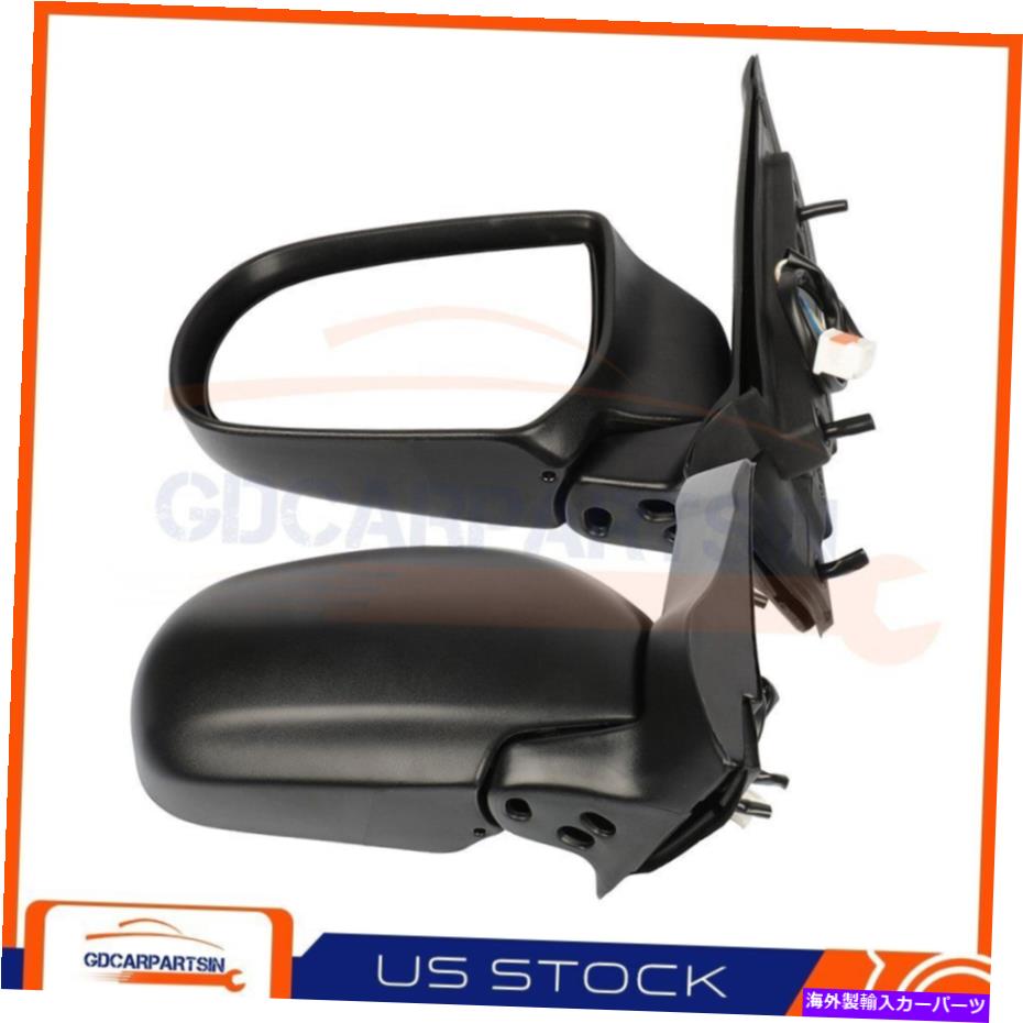 USミラー 2000-2004マツダMPVフォールドブラックテクスチャハウジングパワーペアサイドミラー Fits 2000-2004 Mazda MPV Fold Black Textured Housing Power Pair Side Mirrors【並行輸入品】