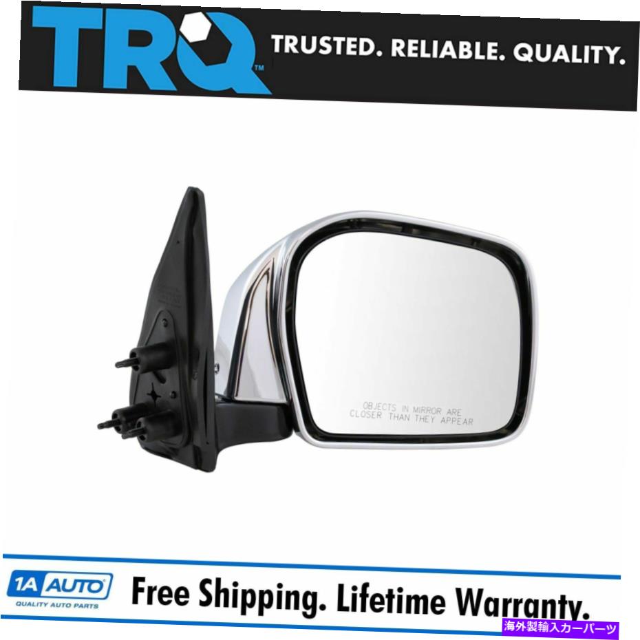 USミラー TRQミラーマニュアルクロムスムースブラック助手席側右RHの01-04タコマ TRQ Mirror Manual Chrome Smooth Black Passenger Side Right RH for 01-04 Tacoma【並行輸入品】