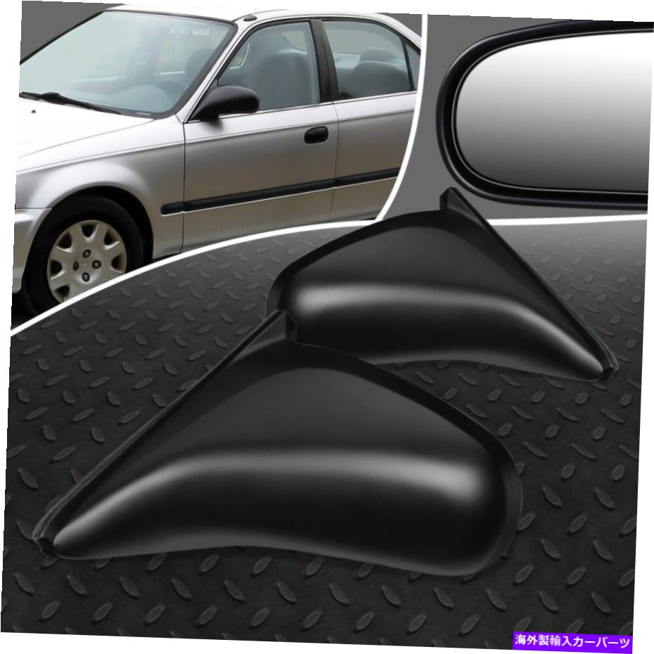 USミラー 96-00ホンダシビック2-DRペアOEスタイルマニュアル調整サイドビュードアミラー FOR 96-00 HONDA CIVIC 2-DR PAIR OE STYLE MANUAL ADJUSTMENT SIDE VIEW DOOR MIRROR【並行輸入品】
