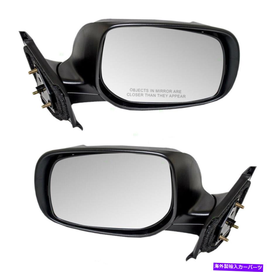USミラー 07-11トヨタヤリスハッチバック用の新しいペアセットマニュアルサイドミラーガラスハウジング New Pair Set Manual Side Mirror Glass Housing for 07-11 Toyota Yaris Hatchback【並行輸入品】