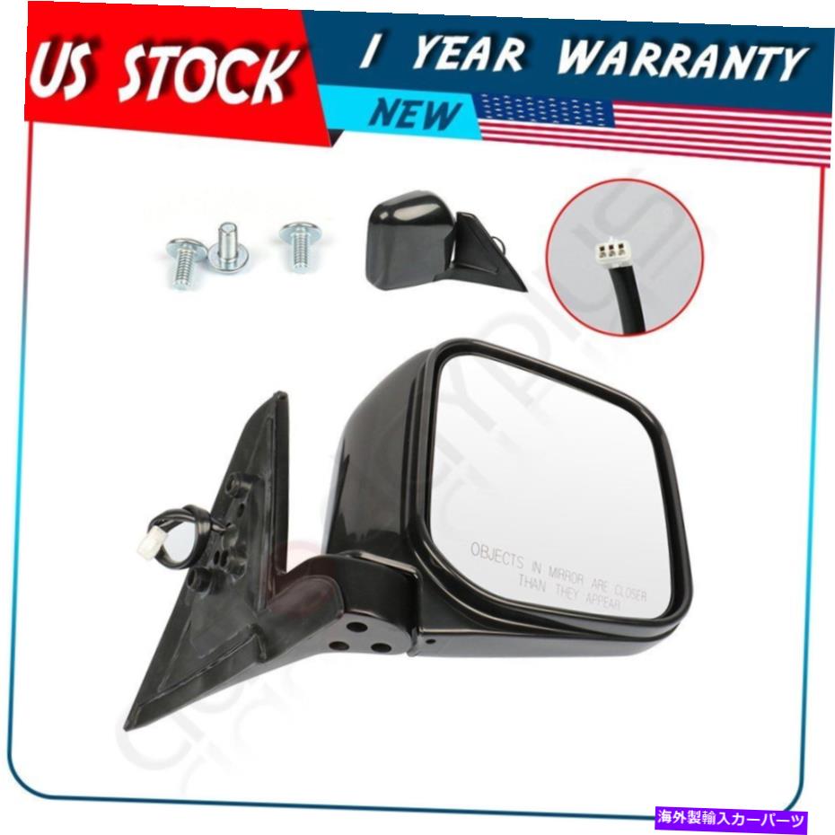 USミラー 00-04のパワーMitsubishi Monterosportマニュアルフォールドブラックパッセンジャーサイドミラー Power For 00-04 Mitsubishi Monterosport Manual Fold Black Passenger Side Mirror【並行輸入品】