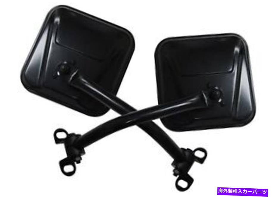 USミラー Rampage 7618サイドミラーキットは76-95 CJ5 CJ7ラングラー（YJ）に適合します Rampage 7618 Side Mirror Kit Fits 76-95 CJ5 CJ7 Wrangler (YJ)【並行輸入品】