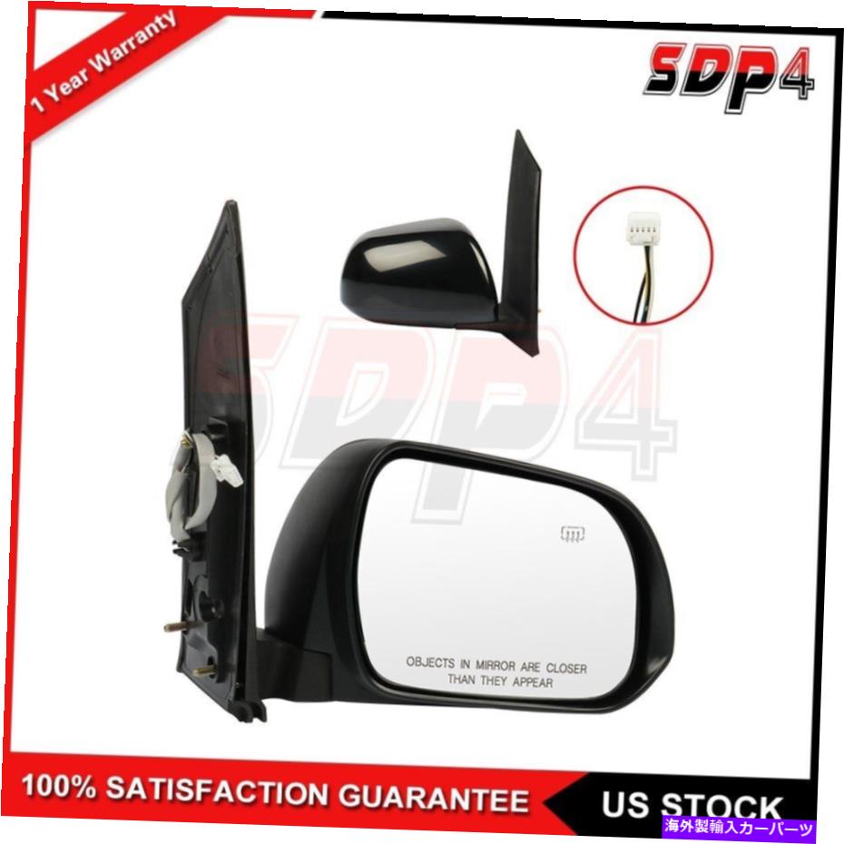 USミラー 2011-2012のトヨタシエナパワー加熱左サイドミラーブラックスムーズ For 2011-2012 TOYOTA SIENNA Power Heated Fold Left Side Mirror Black Smooth【並行輸入品】
