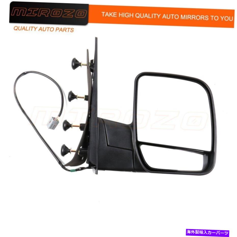 USミラー 2003-2014フォードエコノリンのRHパワーマニュアルフォールドブラックサーフェスミラー RH Power Manual Fold Black Surface Mirror For 2003-2014 Ford Econoline【並行輸入品】
