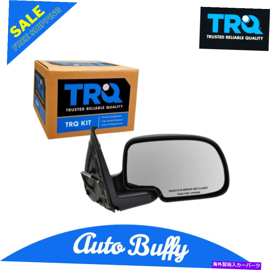 USミラー TRQフラットブラックパワーミラーRH右99-02シボレーシルバラードシエラピックアップ TRQ Flat Black Power Mirror RH Right for 99-02 Chevy Silverado Sierra Pickup【並行輸入品】