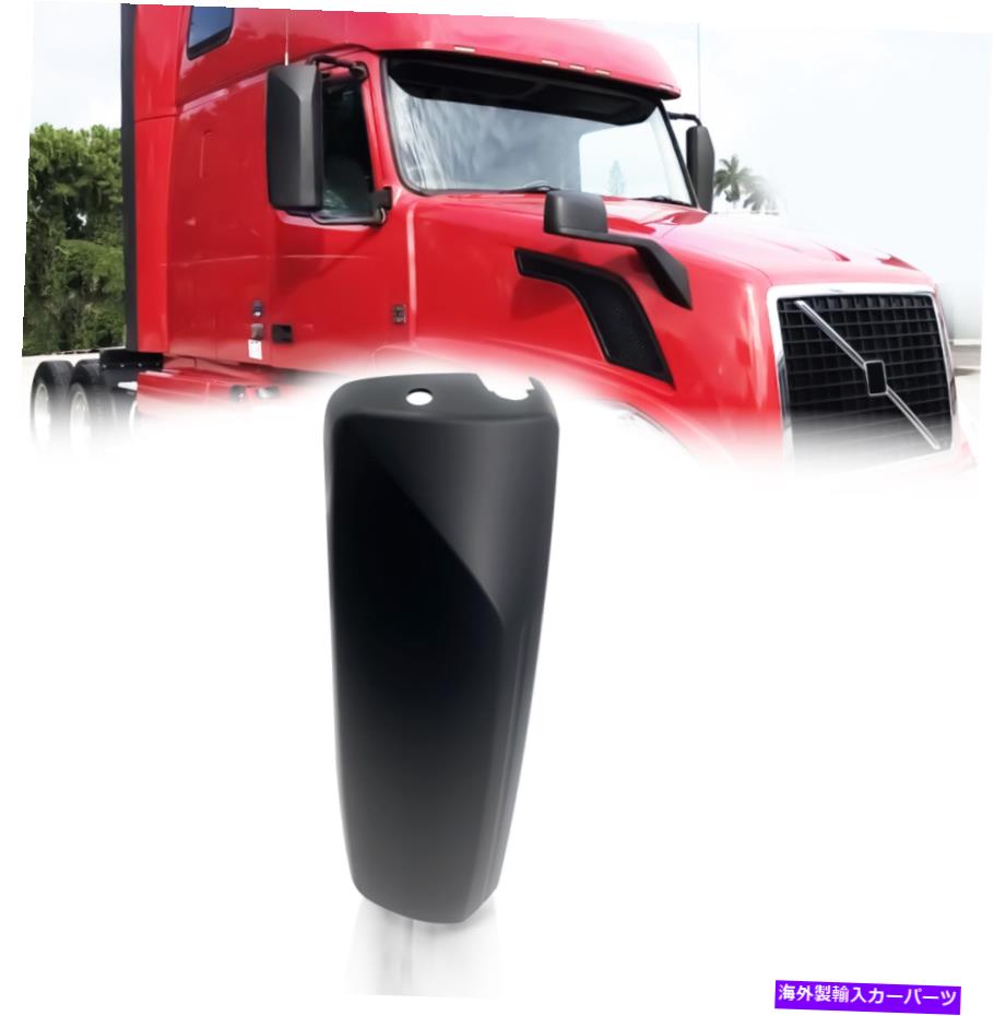 USミラー ドアミラーマットブラックカバーW曲線バックドライバーRHサイド2004-2018ボルボVNL Door Mirror Matte Black Cover w Curved Back Driver RH Side 2004-2018 Volvo VNL【並行輸入品】