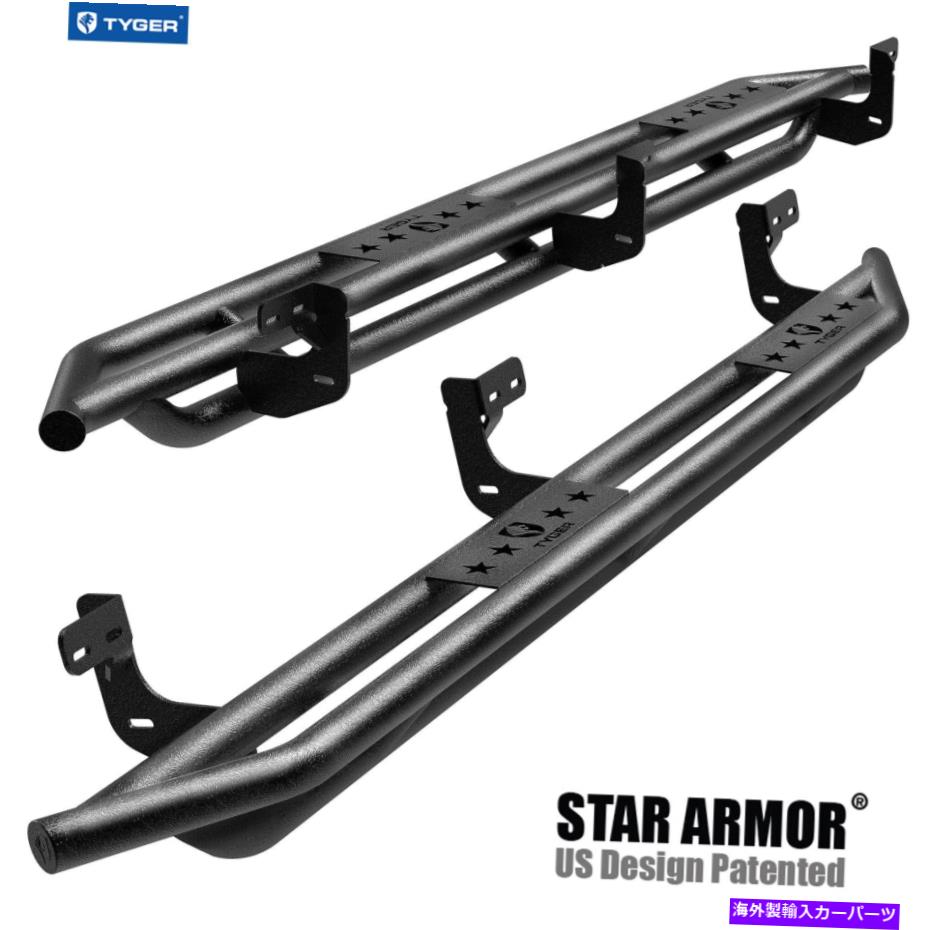Nerf Bar タイガースターアーマーフィット2010-2022ラム2500/3500メガキャブブラックサイドステップナーフバー TYGER Star Armor Fit 2010-2022 Ram 2500/3500 Mega Cab Black Side Step Nerf Bars【並行輸入品】