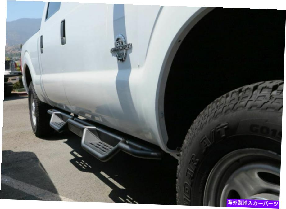 Nerf Bar フィット99-16 F250 F350スーパーデューティクルーキャブドロップダウンスタイルNERFバーステップWB06NJA1B Fits 99-16 F250 F350 Super Duty Crew Cab Dropdown Style Nerf Bar Steps WB06NJA1B【並行輸入品】