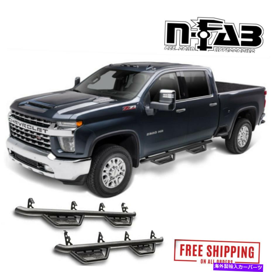 Nerf Bar N-FAB Podium LGテクスチャブラックキャブの長さNERFバー2020-2021 GM 2500 3500 HD CC N-Fab Podium LG Textured Black Cab Length Nerf Bars 2020-2021 GM 2500 3500 HD CC【並行輸入品】