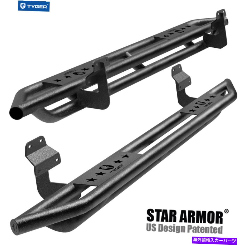 Nerf Bar タイガースターアーマーフィット15-22 F150＆17-22 F250/F350スーパーキャブブラックサイドナーフバー TYGER Star Armor Fit 15-22 F150 & 17-22 F250/F350 Super Cab Black Side Nerf Bars【並行輸入品】