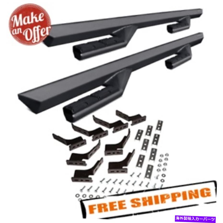 Nerf Bar 03-09ダッジRAM 2500/3500クアッドキャブのアイアンクロスサイドアームステップバー付きブラケット付き Iron Cross Side Arm Step Bars w/ Brackets for 03-09 Dodge Ram 2500/3500 Quad Cab【並行輸入品】