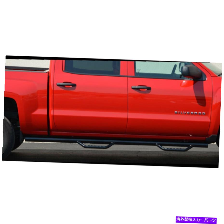 Nerf Bar 99-16スーパーデューティextのためのブラックグロス3インチラウンドストライク Black Gloss 3in Round Strght w/Drop Steps Step Nerf Bar for 99-16 Super Duty Ext【並行輸入品】