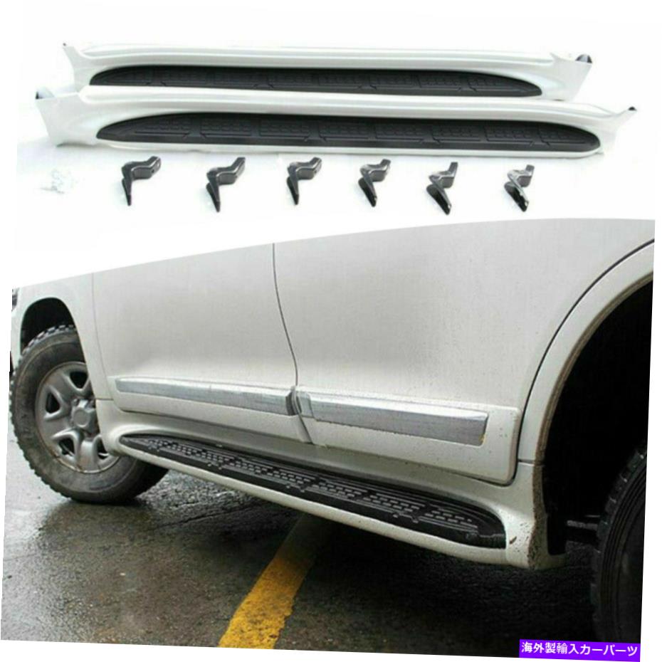 Nerf Bar 2PCSランニングボードサイドステップNERFバーフィットLX570 J200 2007-2020 2Pcs Running Board Side Step Nerf Bar Fits for LX570 J200 2007-2020【並行輸入品】
