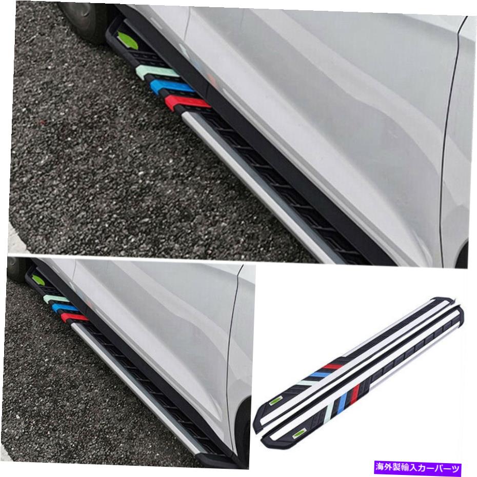 Nerf Bar ジープチェロキー2014-2020アルミニウム合金ブラックサイドステップナーフバー保護 Fit For Jeep Cherokee 2014-2020 Aluminum Alloy Black Side Step Nerf Bar Protect【並行輸入品】