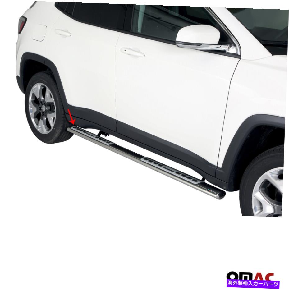 Nerf Bar ランニングボードはジープコンパス2017-2022ネルフバーステンレス鋼シルバー2PCSに適合します Running Boards Fits Jeep Compass 2017-2022 Nerf Bars Stainless Steel Silver 2Pcs【並行輸入品】 165,055円