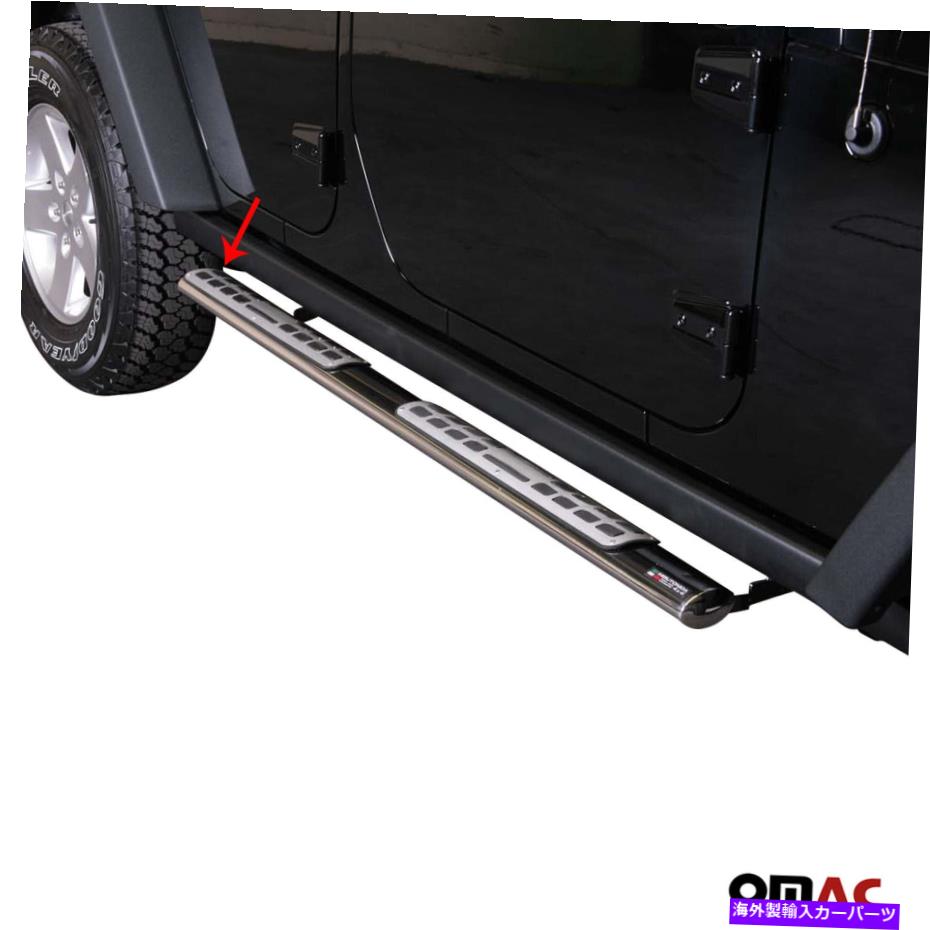 Nerf Bar ジープラングラーのランニングボード2007-2022ネルフバーステンレススチールシルバー2PCS Running Boards For Jeep Wrangler 2007-2022 Nerf Bars Stainless Steel Silver 2Pcs【並行輸入品】｜Us Custom Parts Shop USDM 165,055円