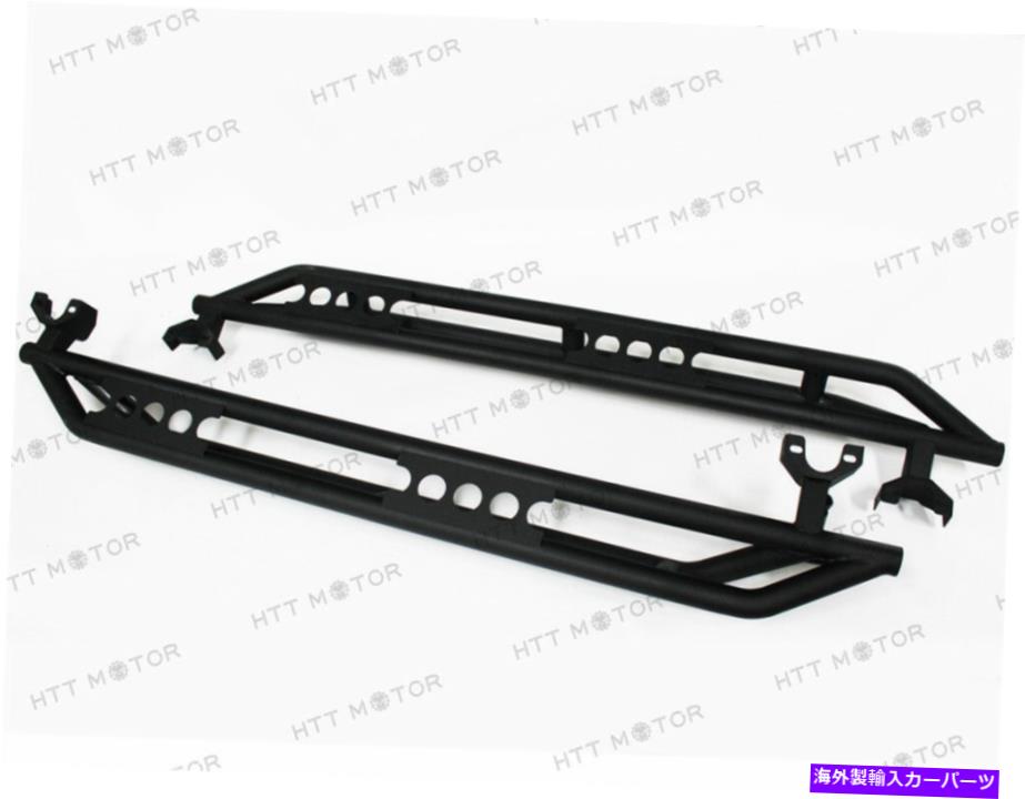 Nerf Bar サイドアーマーバーnerfステップブラック07-17ジープラングラーJK＆Unlimited 4ドア4D Side Armor Bars Nerf Step Black For 07-17 Jeep Wrangler JK & Unlimited 4 Door 4D【並行輸入品】