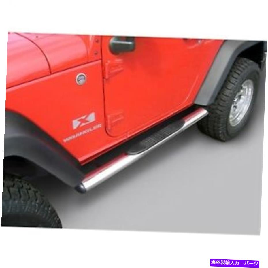Nerf Bar 頑丈なリッジ11593.07サイドチューブステップフィット07-18ラングラー（JK） Rugged Ridge 11593.07 Side Tube Step Fits 07-18 Wrangler (JK)【並行輸入品】