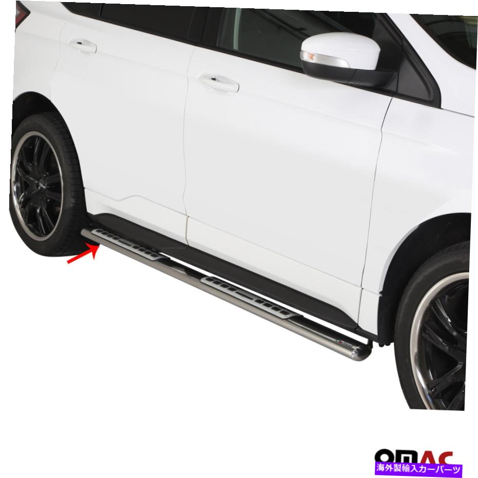 Nerf Bar ランニングボードはフォードエッジ2015-2020ネルフバーステンレススチールシルバー2 PCSに適合します Running Boards Fits Ford Edge 2015-2020 Nerf Bars Stainless Steel Silver 2 Pcs【並行輸入品】