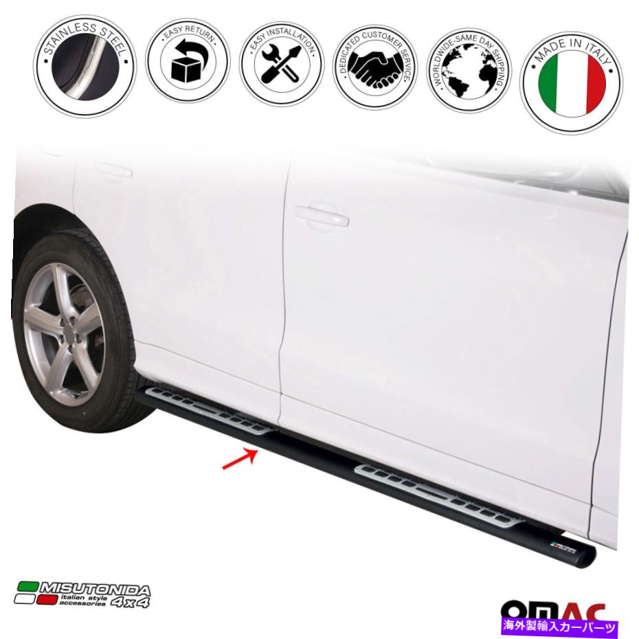 Nerf Bar ランニングボードはアウディQ5 2009-2015 NERFバーステンレススチールブラック2 PCSに適合します Running Boards Fits Audi Q5 2009-2015 Nerf Bars Stainless Steel Black 2 Pcs【並行輸入品】｜Us Custom Parts Shop USDM