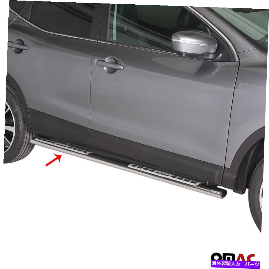 Nerf Bar ランニングボードは日産qashqai 2014-2016 nerf barステンレス鋼シルバー2xに適合します Running Boards Fits Nissan Qashqai 2014-2016 Nerf Bar Stainless Steel Silver 2x【並行輸入品】