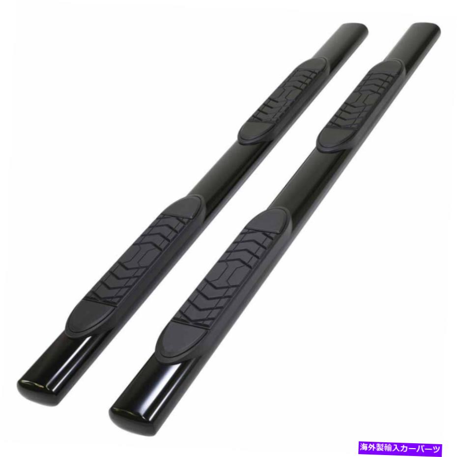 Nerf Bar ブラック6インチストレートw/2パッドステップナーフバーの99-16フォードスーパーデューティエクステキ Black 6in Oval Straight w/2 Pads Step Nerf Bar for 99-16 Ford Super Duty Ext Cab【並行輸入品】
