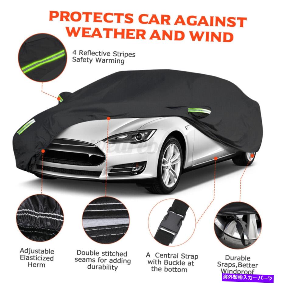 カーカバー 防水フルカーカバーPEVAヘビーデューティ抗UVコットンライニングはセダンに適合します Waterproof Full Car Cover PEVA Heavy Duty Anti-UV Cotton Lining Fits Sedans US【並行輸入品】