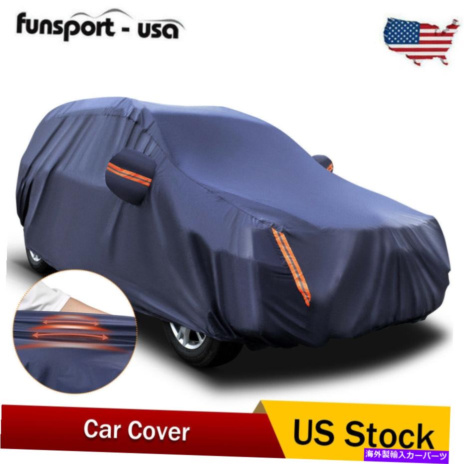 カーカバー ヘビーデューティの防水フルカーカバーユニバーサルSUVはAlwl Protection Blue Usに適合します Heavy Duty Waterproof Full Car Cover Universal SUV Fits AlWl Protection Blue US【並行輸入品】