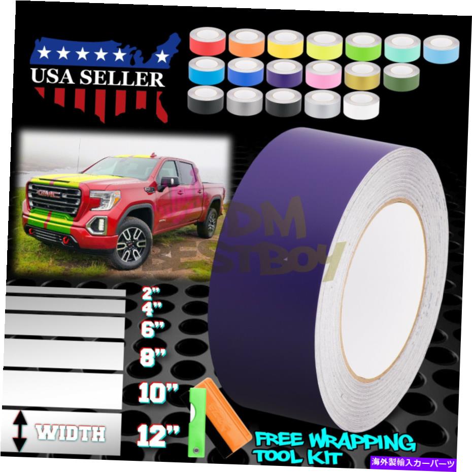 カーカバー GMCシボレートラック用のマットカラーレーシングストライプビニールラップステッカー10フィート / 20フィート Matte Color Racing Stripes Vinyl Wrap Sticker For GMC Chevy Truck 10FT / 20FT【並行輸入品】|Us Custom Parts Shop USDM